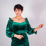 Robe velour midi grande taille