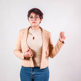 Veste classique courte beige