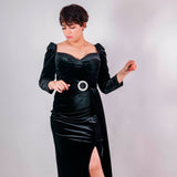 Robe velour longue