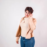 Veste classique courte beige